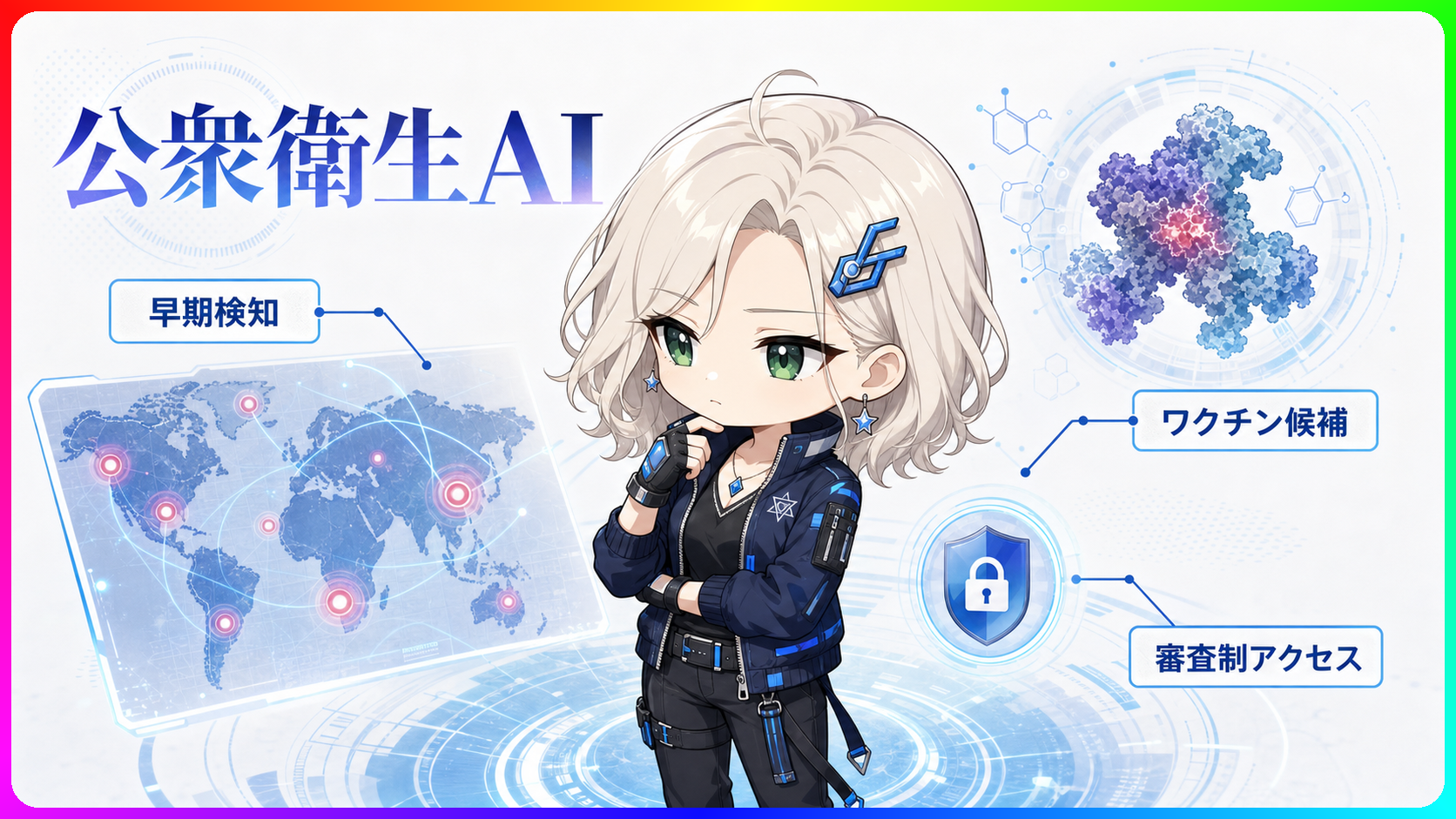 OpenAI Rosalind Biodefenseと公衆衛生AIの図解