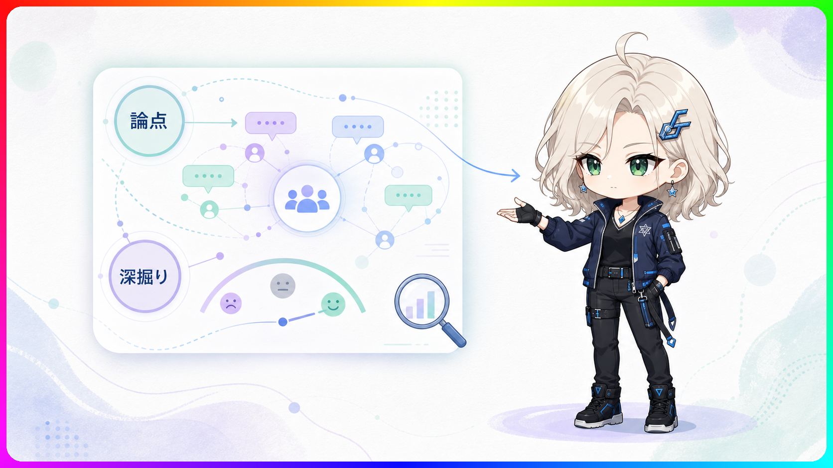 Yahoo!ニュースのコメントをAIで整理するイメージ